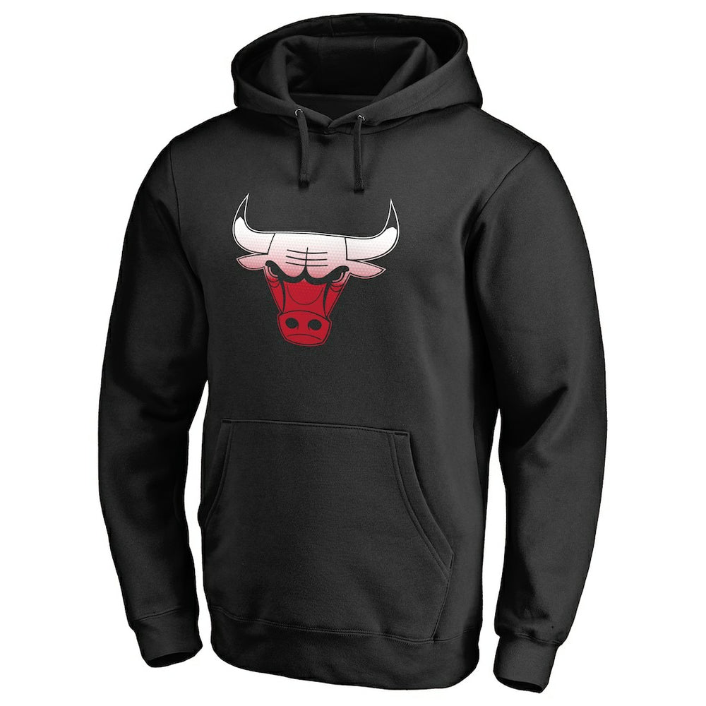 Chicago Bulls Gradient Logo Pullover Hoodie Black - NBA