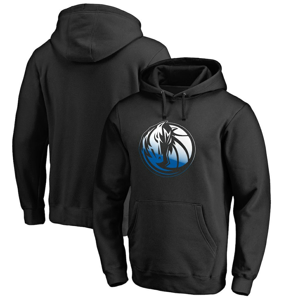 Dallas Mavericks Gradient Logo Pullover Hoodie Black - NBA