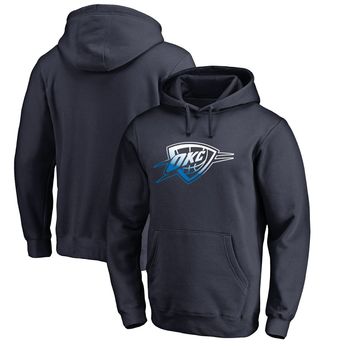 Oklahoma City Thunder Gradient Logo Pullover Hoodie Navy - NBA