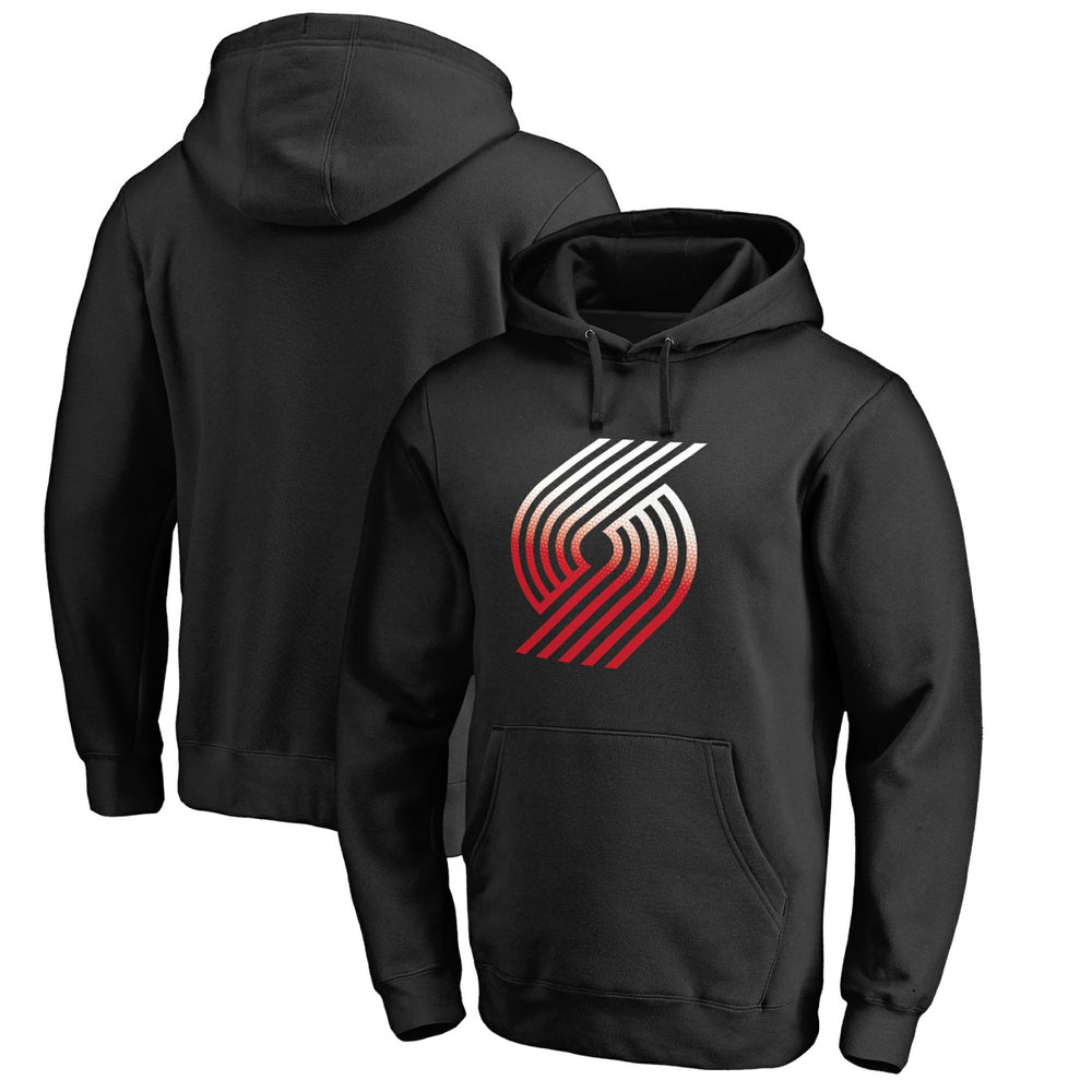 Portland Trail Blazers Gradient Logo Pullover Hoodie Black - NBA
