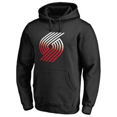 Portland Trail Blazers Gradient Logo Pullover Hoodie Black - NBA