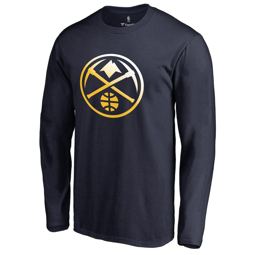 Denver Nuggets Gradient Logo Long Sleeve T-Shirt Navy - NBA