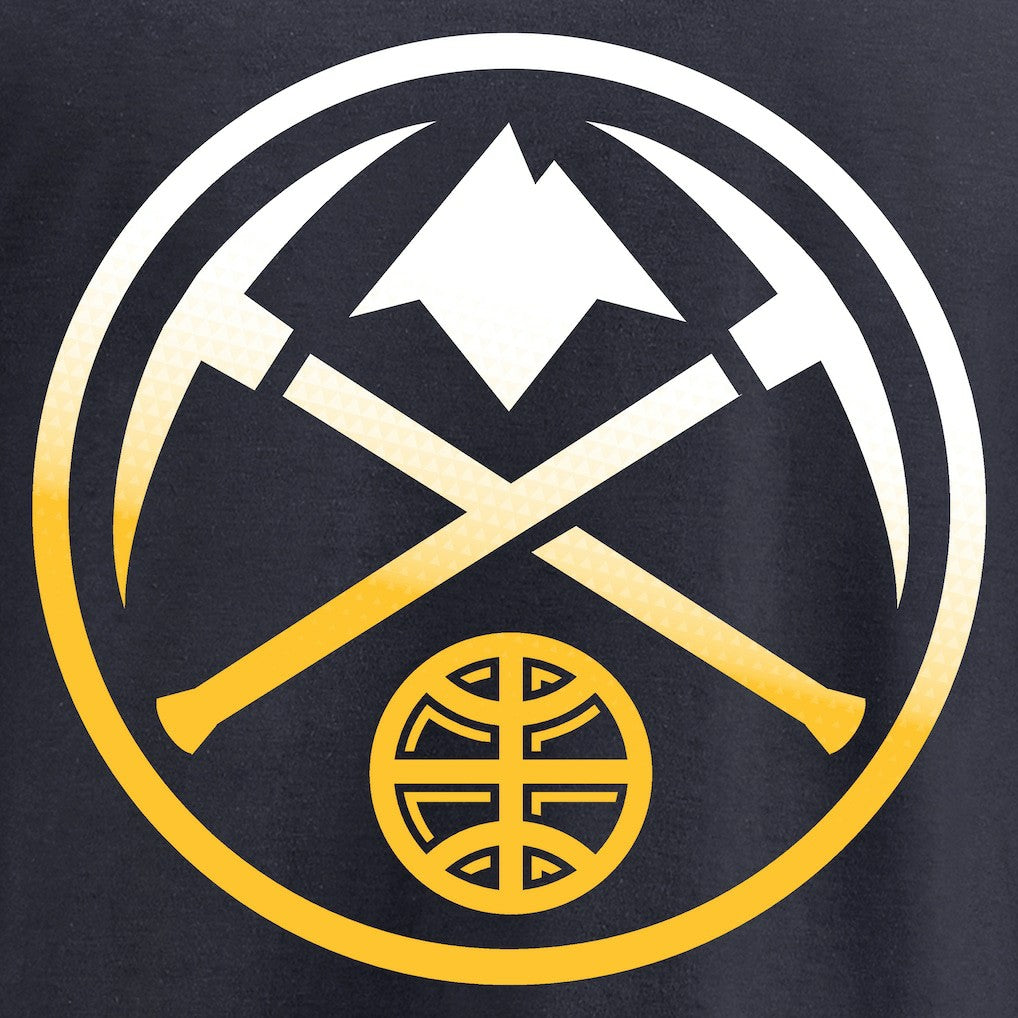 Denver Nuggets Gradient Logo Long Sleeve T-Shirt Navy - NBA