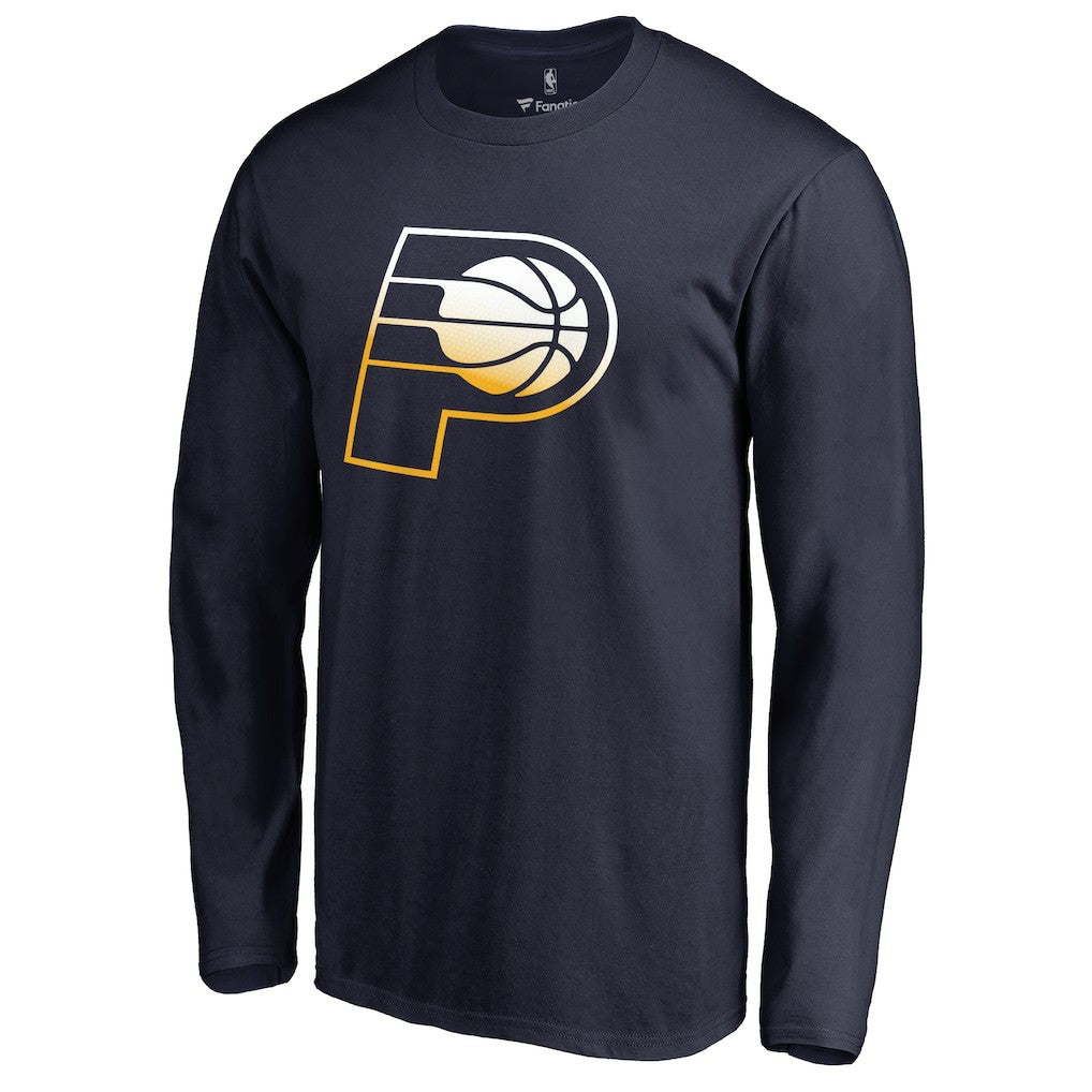 Indiana Pacers Gradient Logo Long Sleeve T-Shirt Navy - NBA