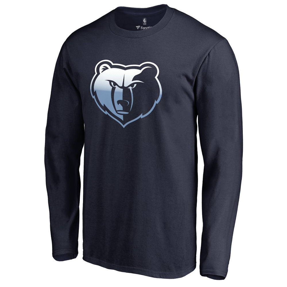 Memphis Grizzlies Gradient Logo Long Sleeve T-Shirt Navy - NBA