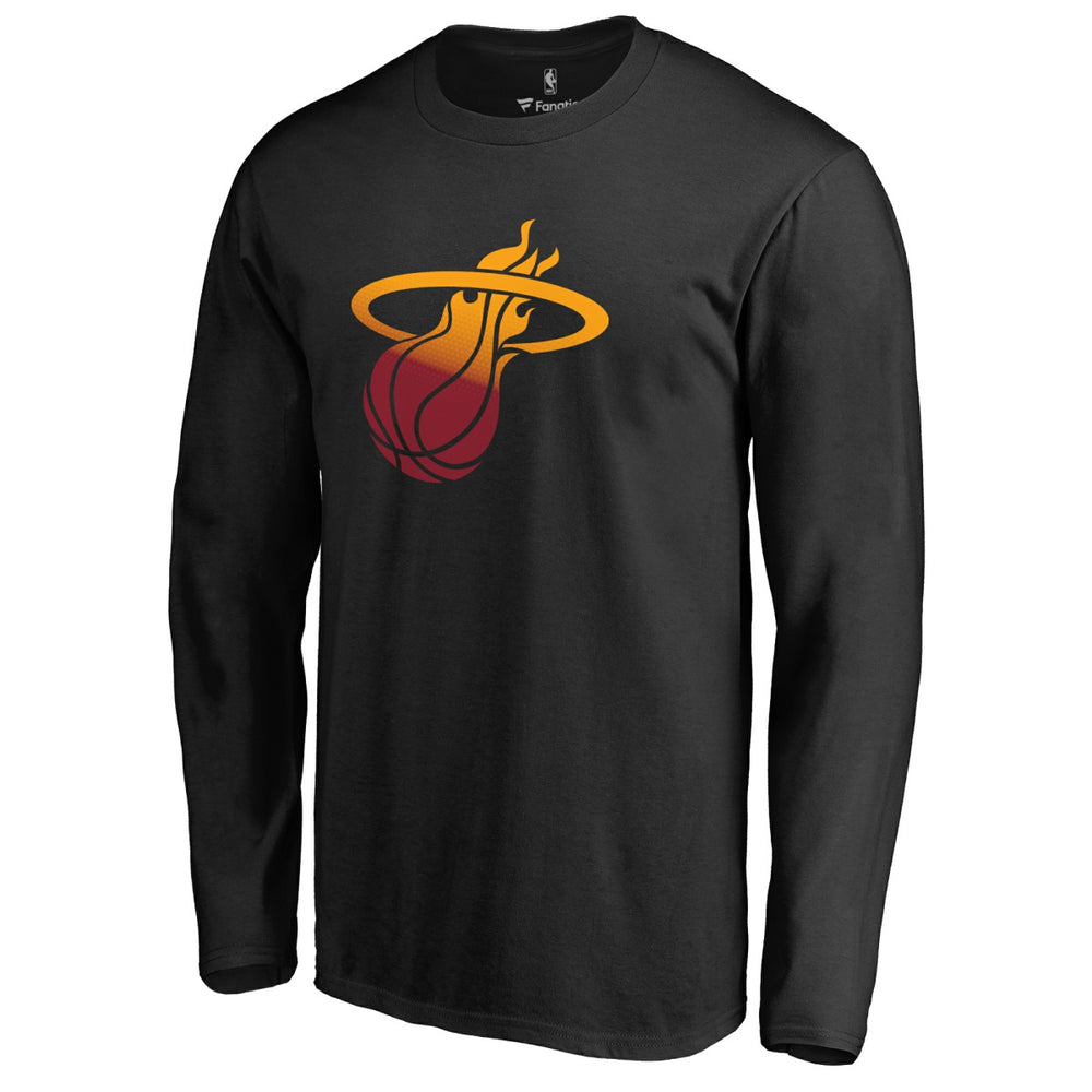 Miami Heat Gradient Logo Long Sleeve T-Shirt Black - NBA