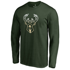 Milwaukee Bucks Gradient Logo Long Sleeve T-Shirt Green - NBA