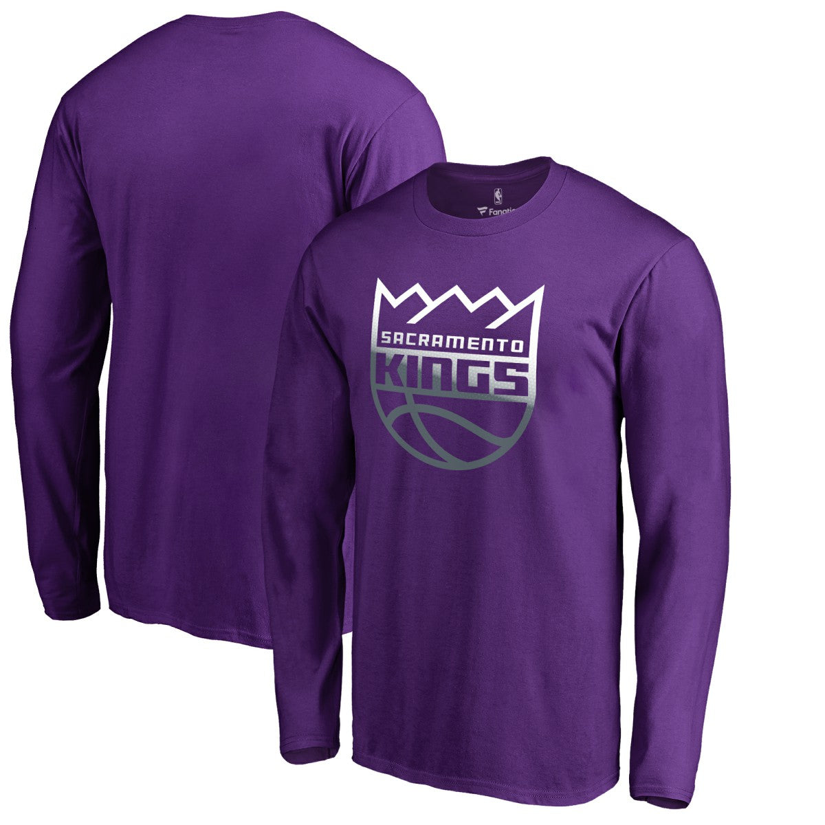 Sacramento Kings Gradient Logo Long Sleeve T-Shirt Purple - NBA