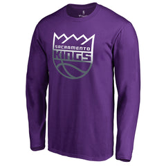 Sacramento Kings Gradient Logo Long Sleeve T-Shirt Purple - NBA