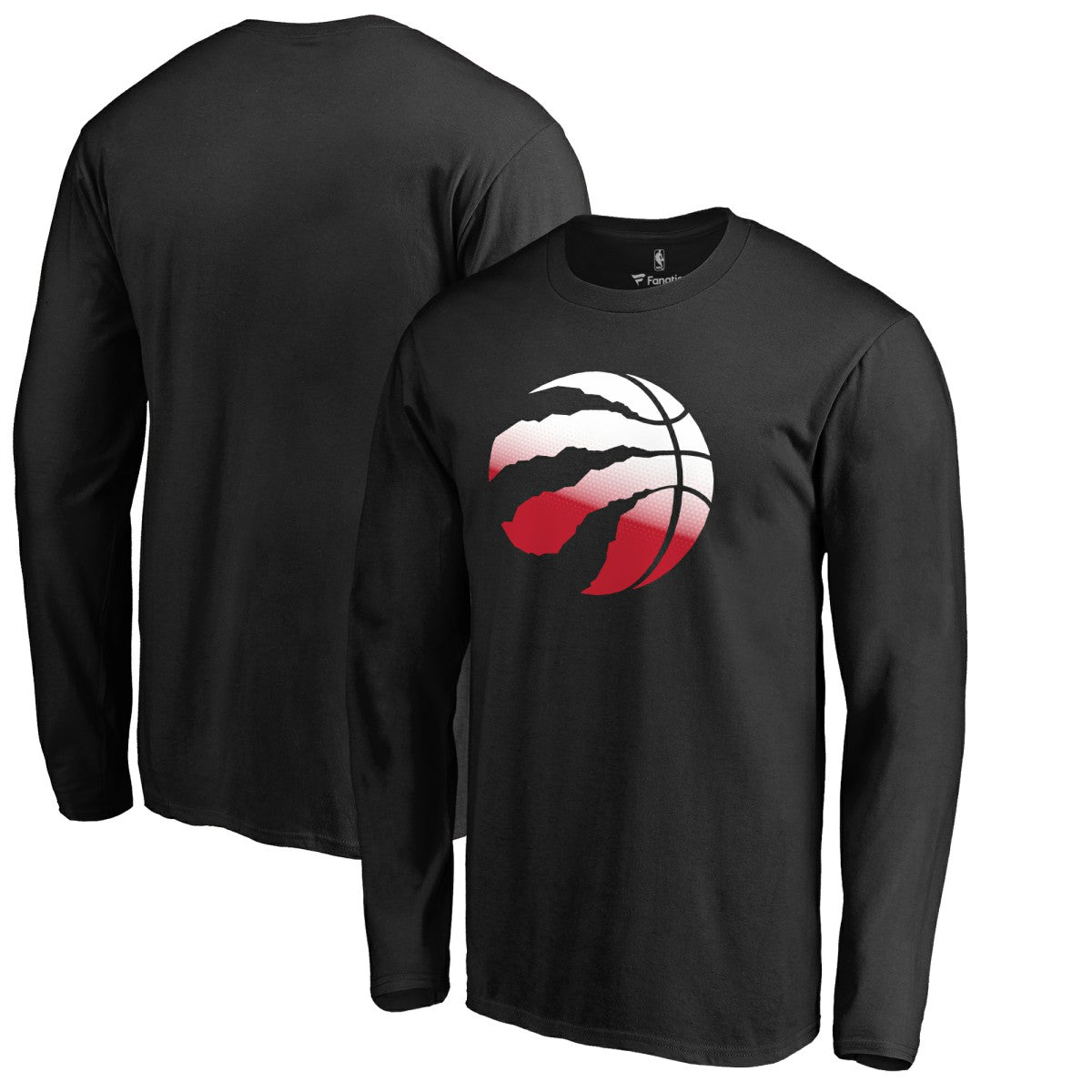 Toronto Raptors Gradient Logo Long Sleeve T-Shirt Black - NBA
