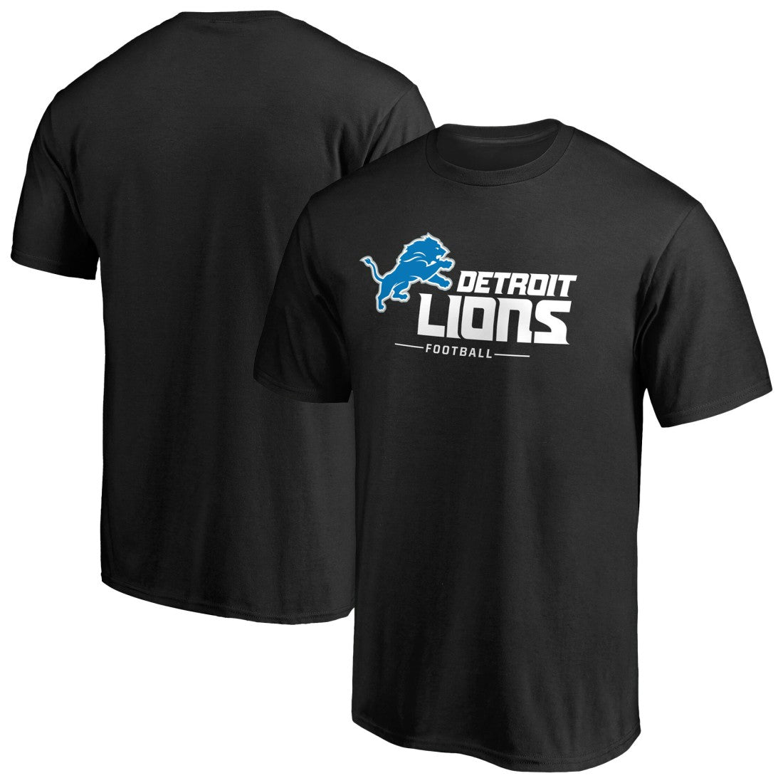 Detroit Lions Team Lockup T-Shirt Black | NFL
