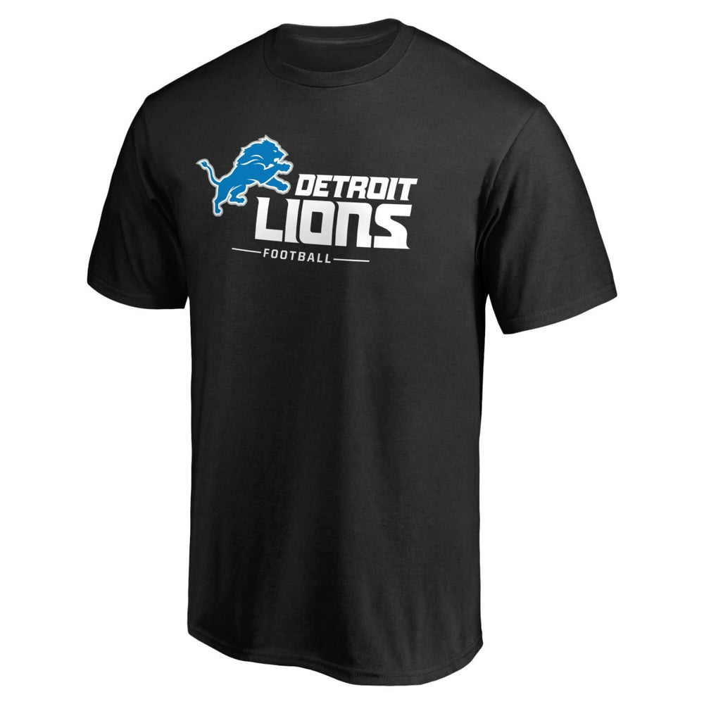 Detroit Lions Team Lockup T-Shirt Black | NFL