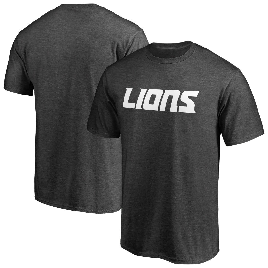 Detroit Lions Wordmark T-Shirt Heather Gray | NFL