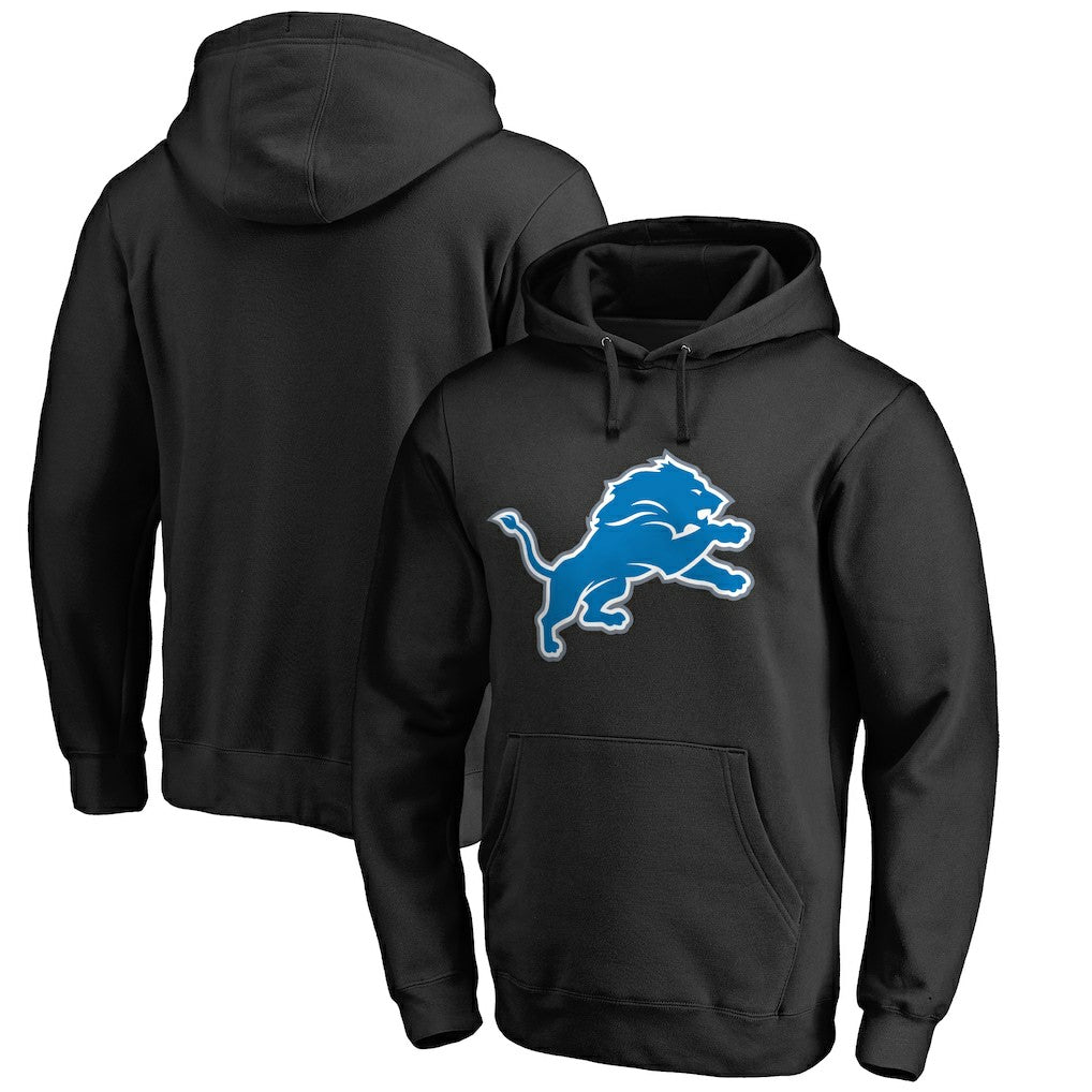 Detroit Lions Primary Logo 2 Pullover Hoodie Black | NFL