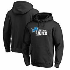Detroit Lions Lockup Pullover Hoodie Black | NFL