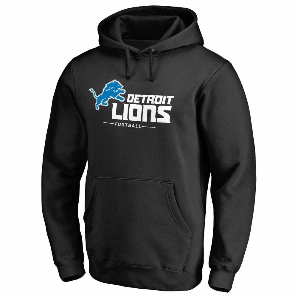 Detroit Lions Lockup Pullover Hoodie Black | NFL