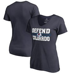 Colorado Avalanche Women's Hometown Collection Defend V-Neck T-Shirt - Navy - NHL