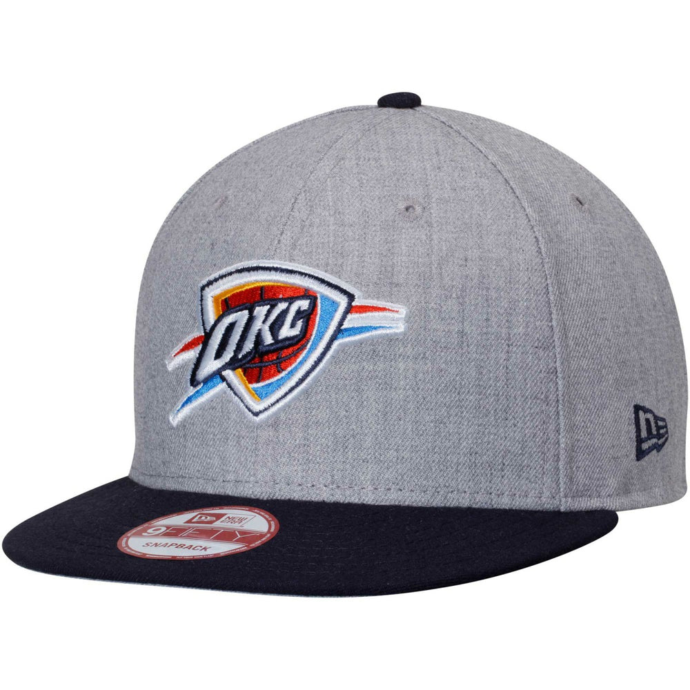Oklahoma City Thunder Two-Tone 9FIFTY Snapback Adjustable Hat Heathered Gray/Navy - NBA