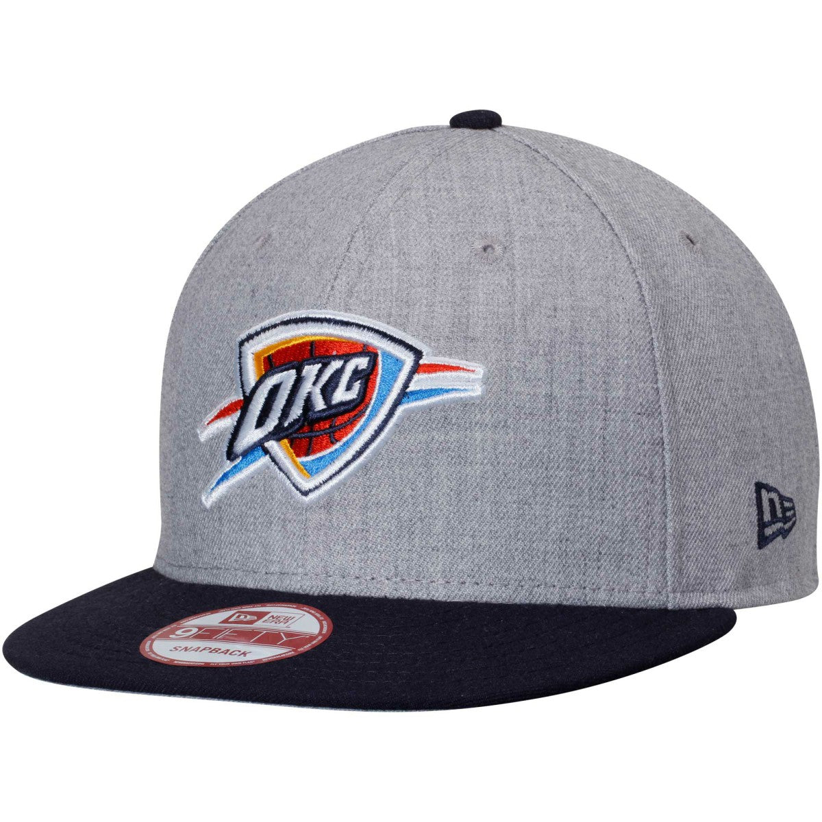 Oklahoma City Thunder Two-Tone 9FIFTY Snapback Adjustable Hat Heathered Gray/Navy - NBA