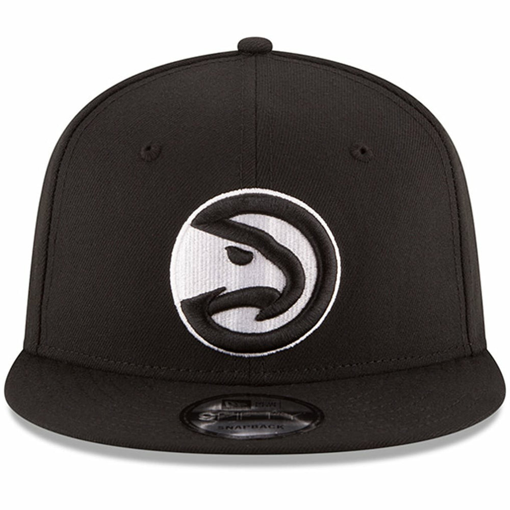 Atlanta Hawks Black & White Logo 9FIFTY Adjustable Snapback Hat Black - NBA