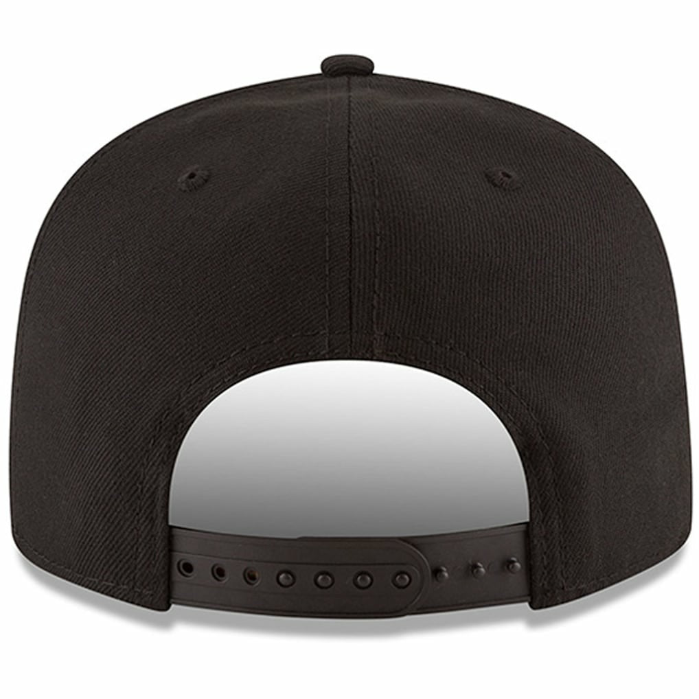 Atlanta Hawks Black & White Logo 9FIFTY Adjustable Snapback Hat Black - NBA