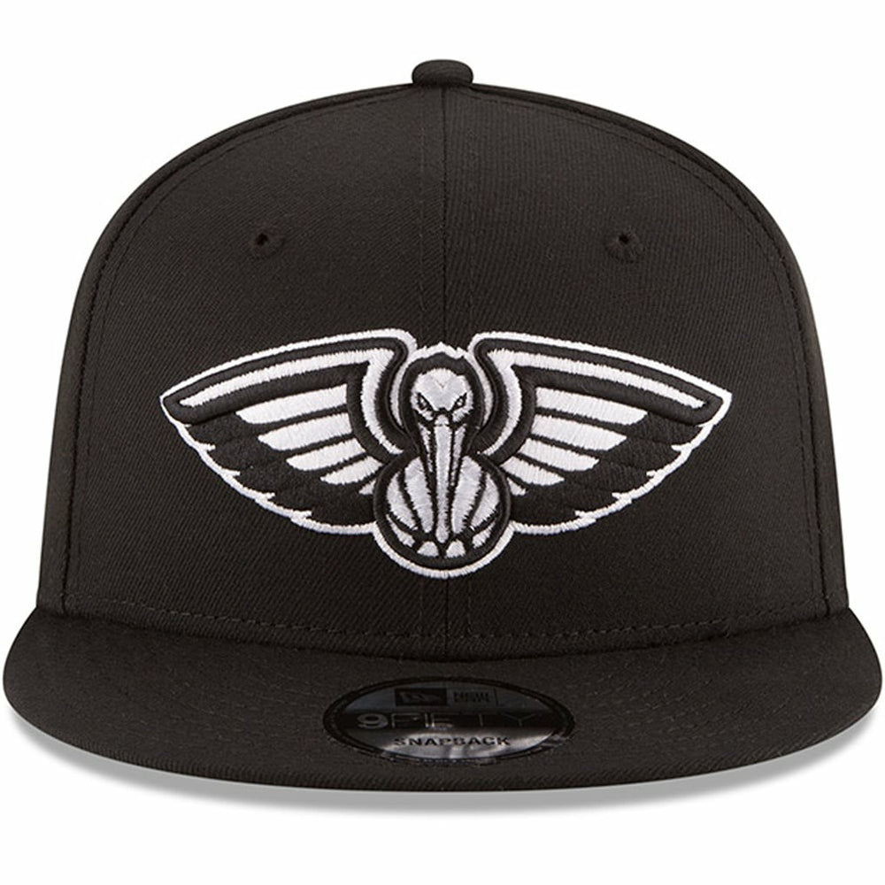 New Orleans Pelicans Black & White Logo 9FIFTY Adjustable Snapback Hat Black - NBA