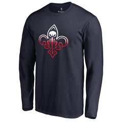 New Orleans Pelicans Gradient Logo Long Sleeve T-Shirt Navy - NBA