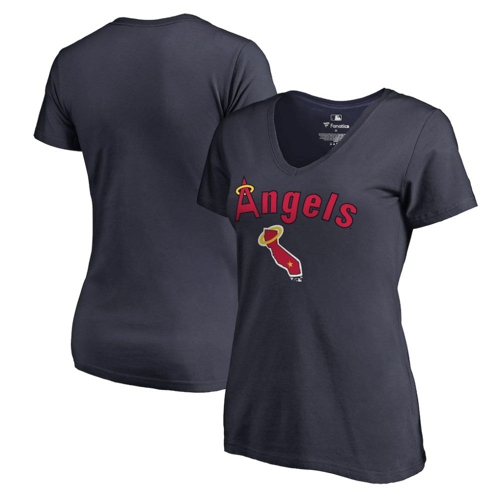 Los Angeles Angels Women's Core Wahconah V-Neck T-Shirt - MLB