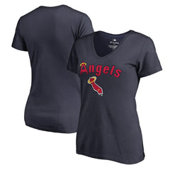Los Angeles Angels Women's Core Wahconah V-Neck T-Shirt - MLB