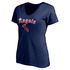 Los Angeles Angels Women's Core Wahconah V-Neck T-Shirt - MLB