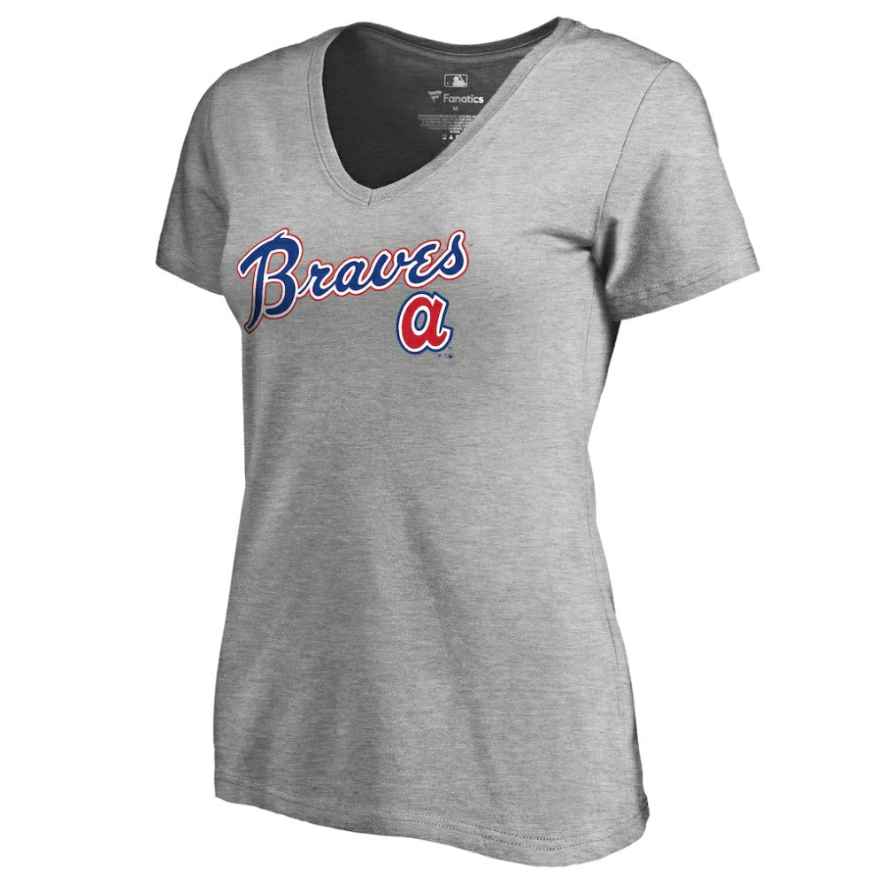 Atlanta Braves Women's Core Wahconah V-Neck T-Shirt - MLB