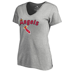 Los Angeles Angels Women's Core Wahconah V-Neck T-Shirt - MLB