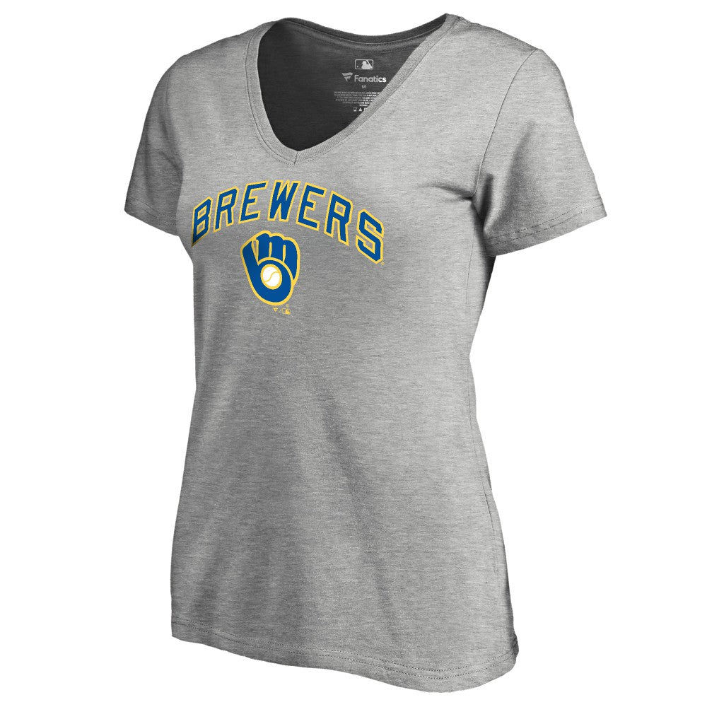 Milwaukee Brewers Women's Core Wahconah V-Neck T-Shirt - MLB