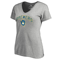 Milwaukee Brewers Women's Core Wahconah V-Neck T-Shirt - MLB