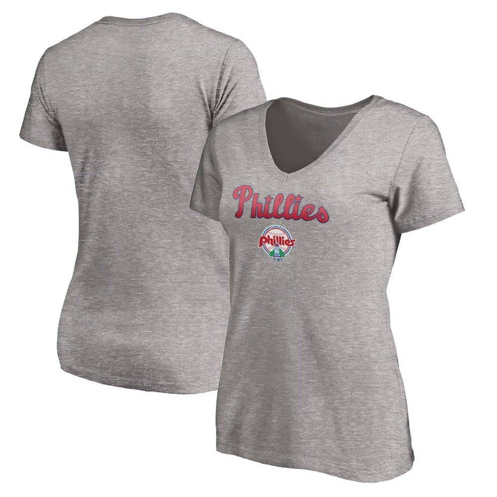 Philadelphia Phillies Women's Core Wahconah V-Neck T-Shirt - MLB