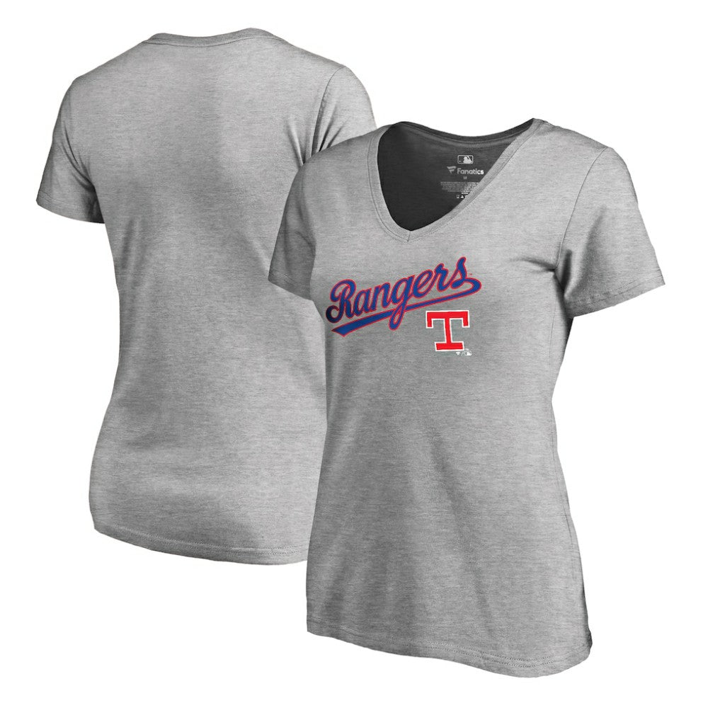 Texas Rangers Women's Core Wahconah V-Neck T-Shirt - MLB