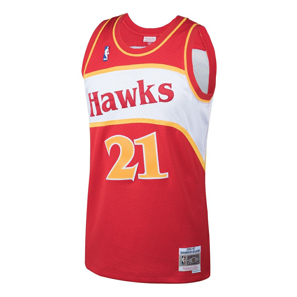 Dominique Wilkins Atlanta Hawks 1986/87 Hardwood Classics Swingman Jersey Red - NBA
