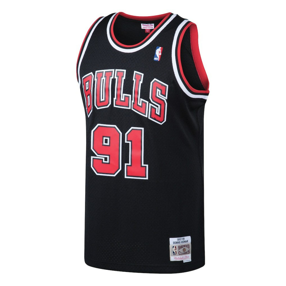 Dennis Rodman Chicago Bulls 1997/98 Hardwood Classics Swingman Jersey Black - NBA