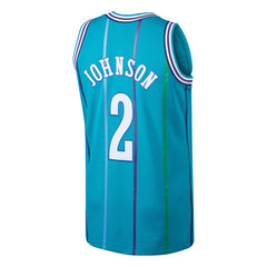 Larry Johnson Charlotte Hornets 1992/93 Hardwood Classics Swingman Jersey Teal - NBA