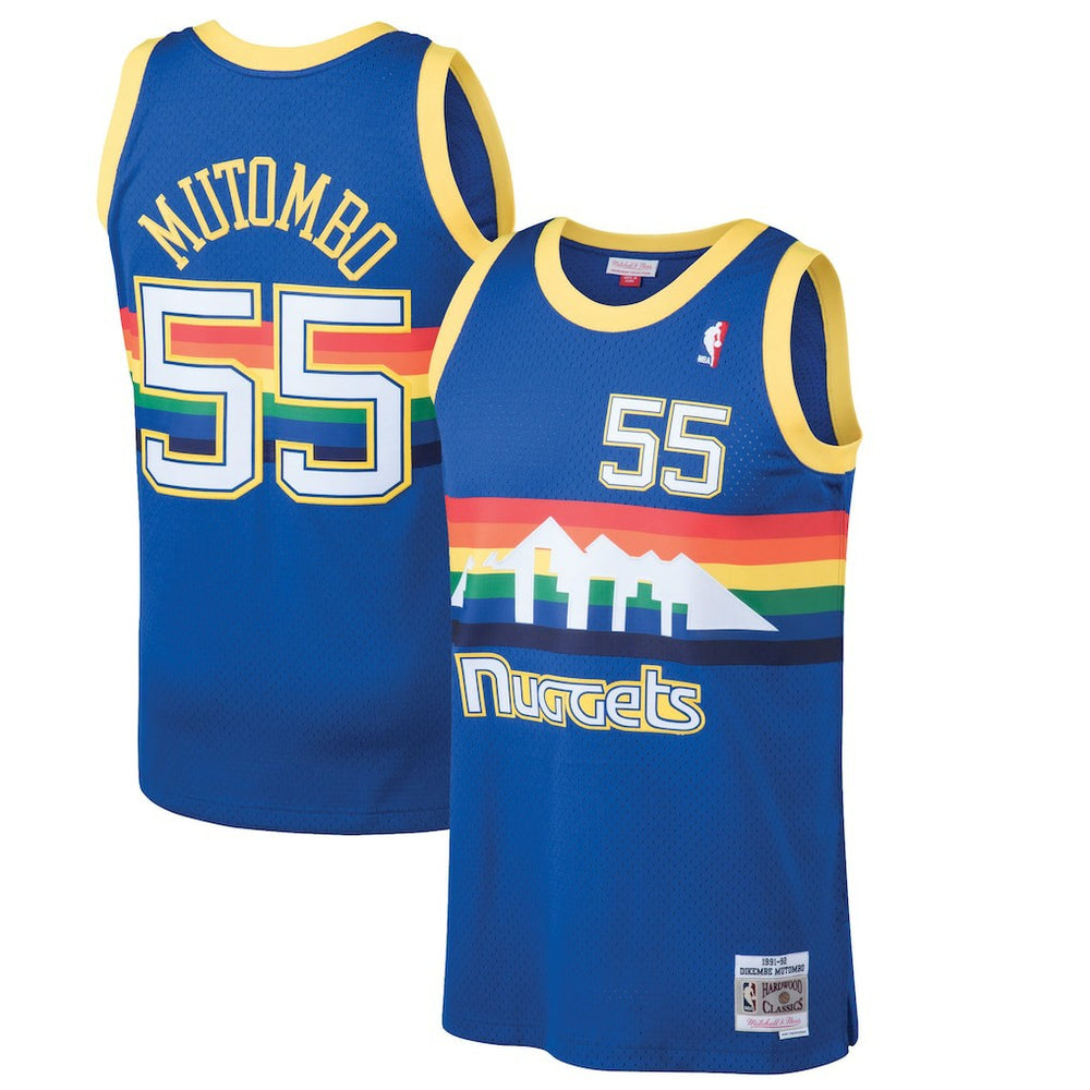 Dikembe Mutombo Denver Nuggets 1991/92 Hardwood Classics Swingman Jersey Blue - NBA