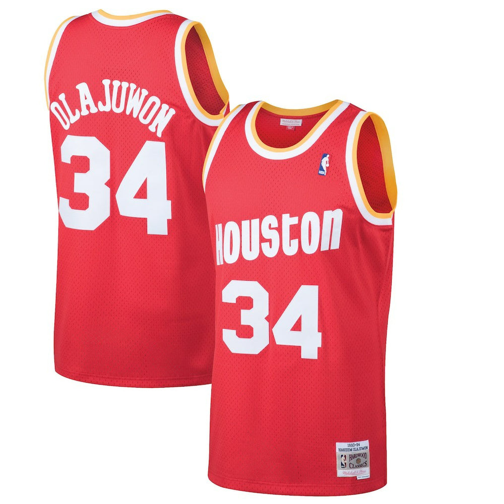 Hakeem Olajuwon Houston Rockets 1993/94 Hardwood Classics Swingman Jersey Red - NBA