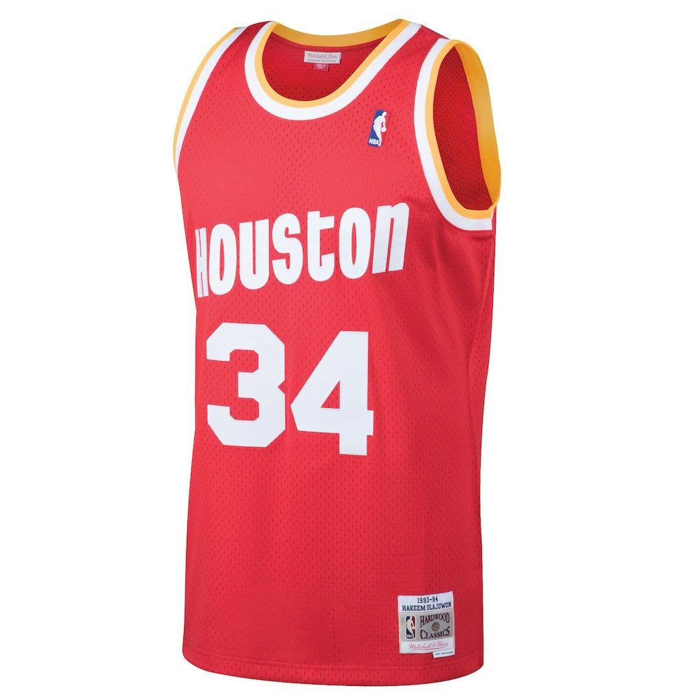 Hakeem Olajuwon Houston Rockets 1993/94 Hardwood Classics Swingman Jersey Red - NBA