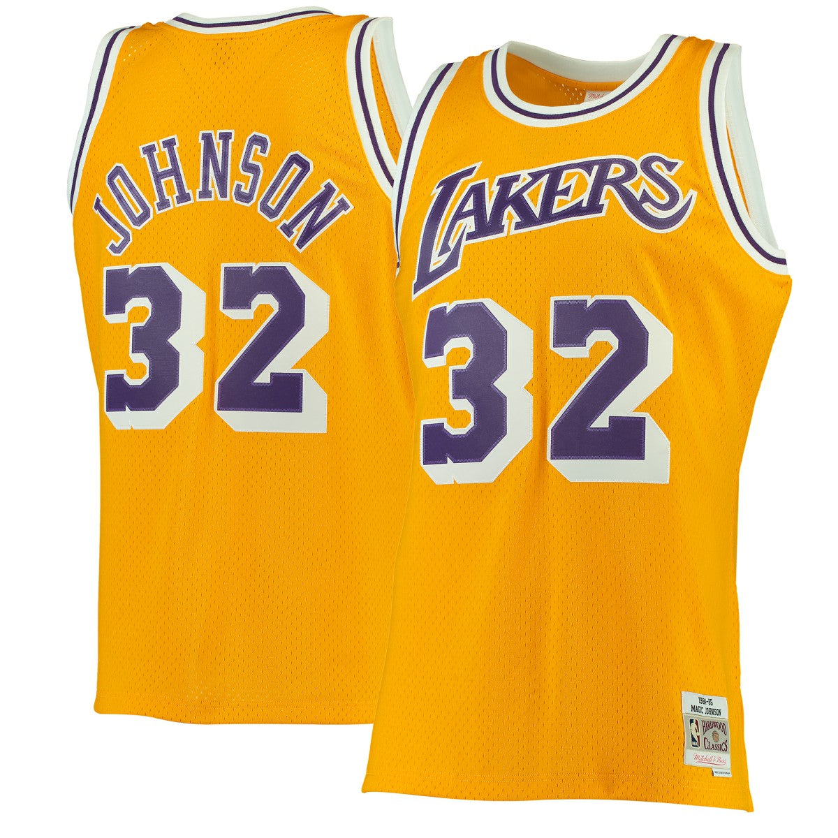 Magic Johnson Los Angeles Lakers 1984/85 Hardwood Classics Swingman Jersey Gold - NBA