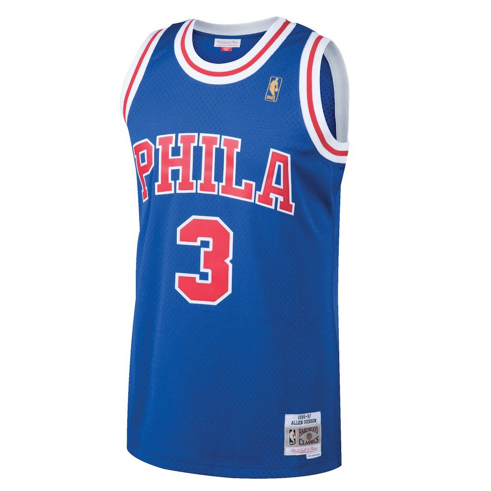 Allen Iverson Philadelphia 76ers 1996/97 Hardwood Classics Swingman Jersey Royal - NBA