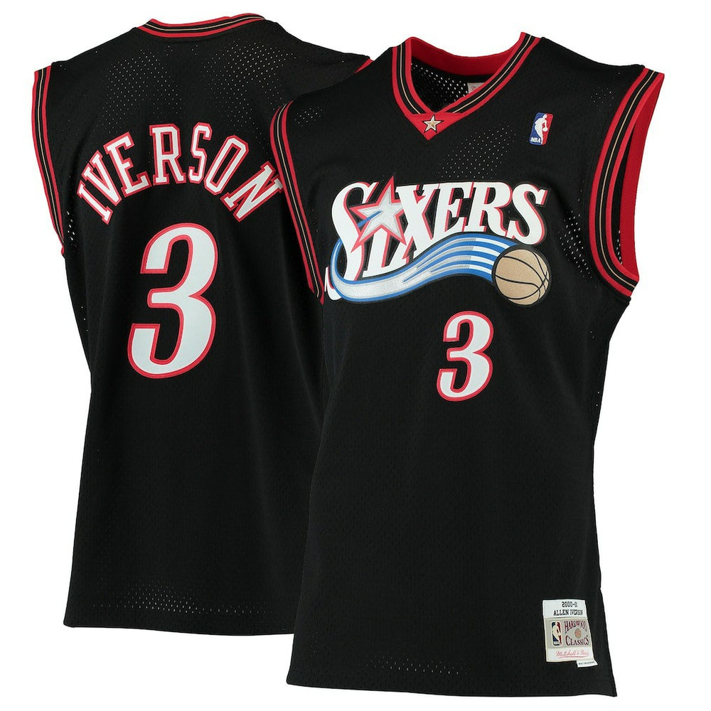 Allen Iverson Philadelphia 76ers 2000/01 Hardwood Classics Swingman Jersey Black - NBA