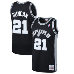 Tim Duncan San Antonio Spurs 1998/99 Hardwood Classics Swingman Jersey Black - NBA