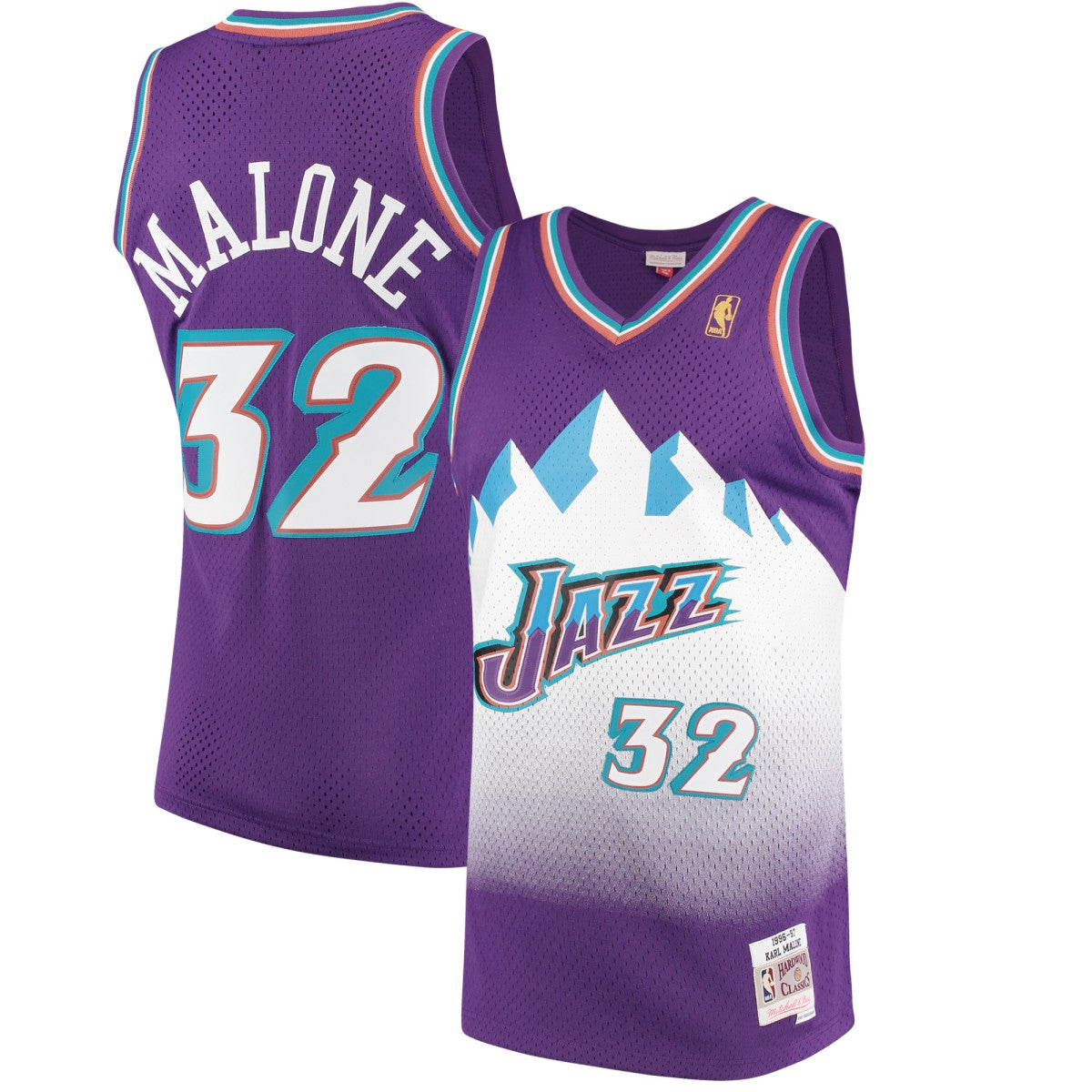 Karl Malone Utah Jazz 1996/97 Hardwood Classics Swingman Jersey Purple - NBA
