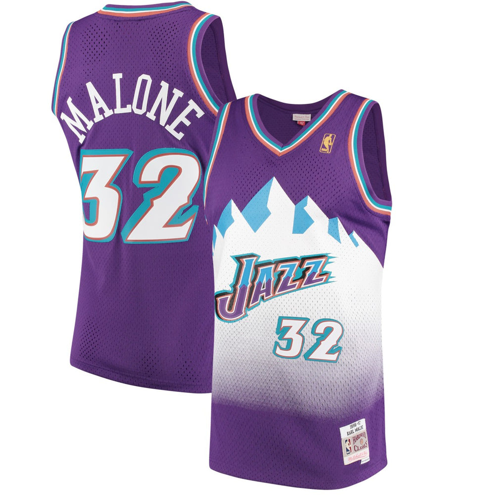 Karl Malone Utah Jazz 1996/97 Hardwood Classics Swingman Jersey Purple - NBA