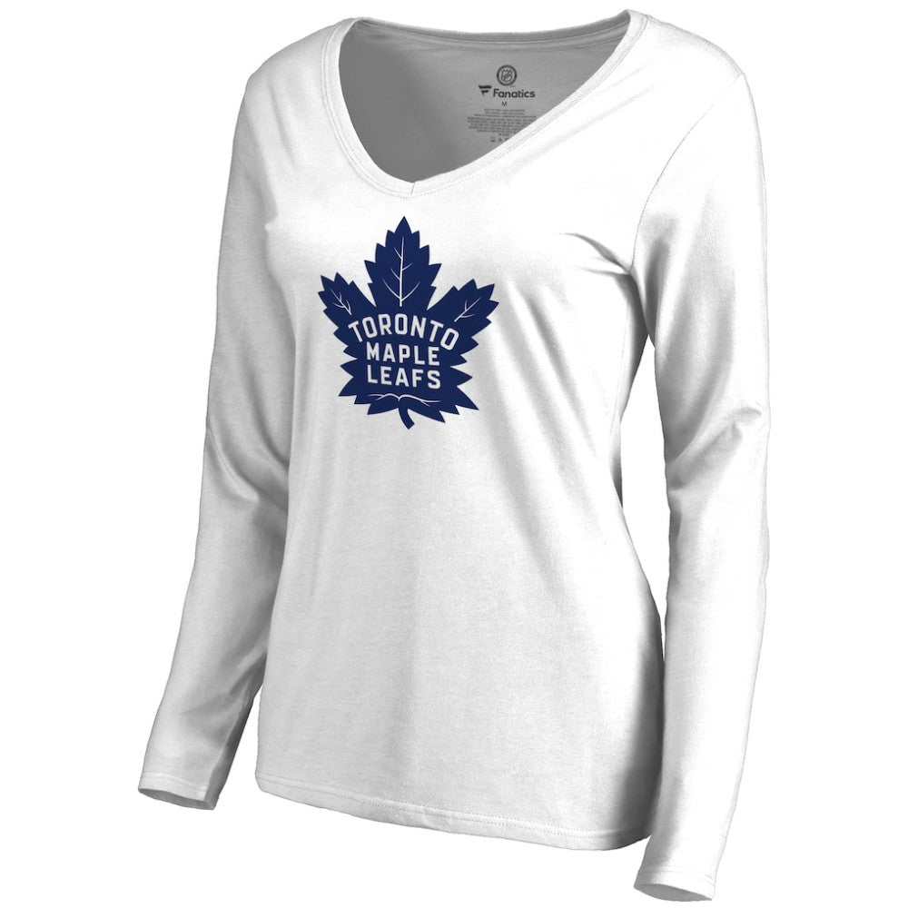 Toronto Maple Leafs Women's Primary Logo Long Sleeve T-Shirt - White - NHL