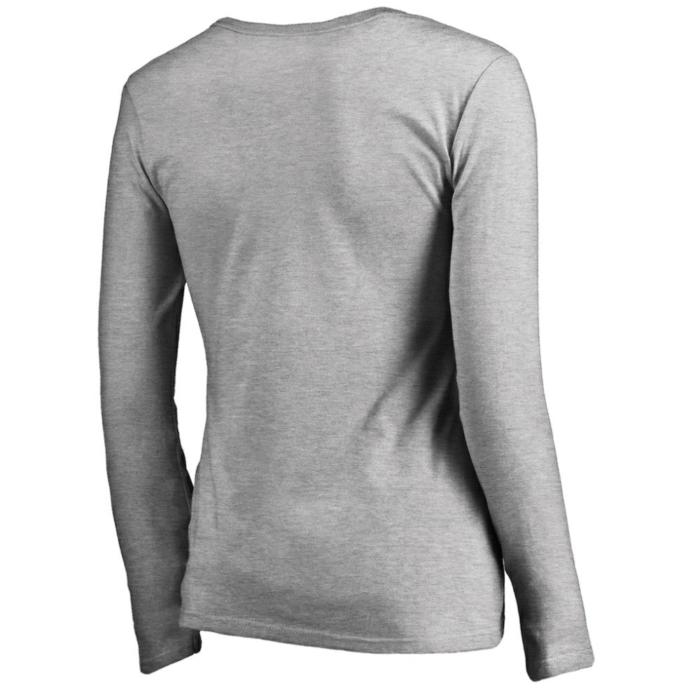 Chicago Blackhawks Women's Primary Logo Long Sleeve T-Shirt - Ash - NHL